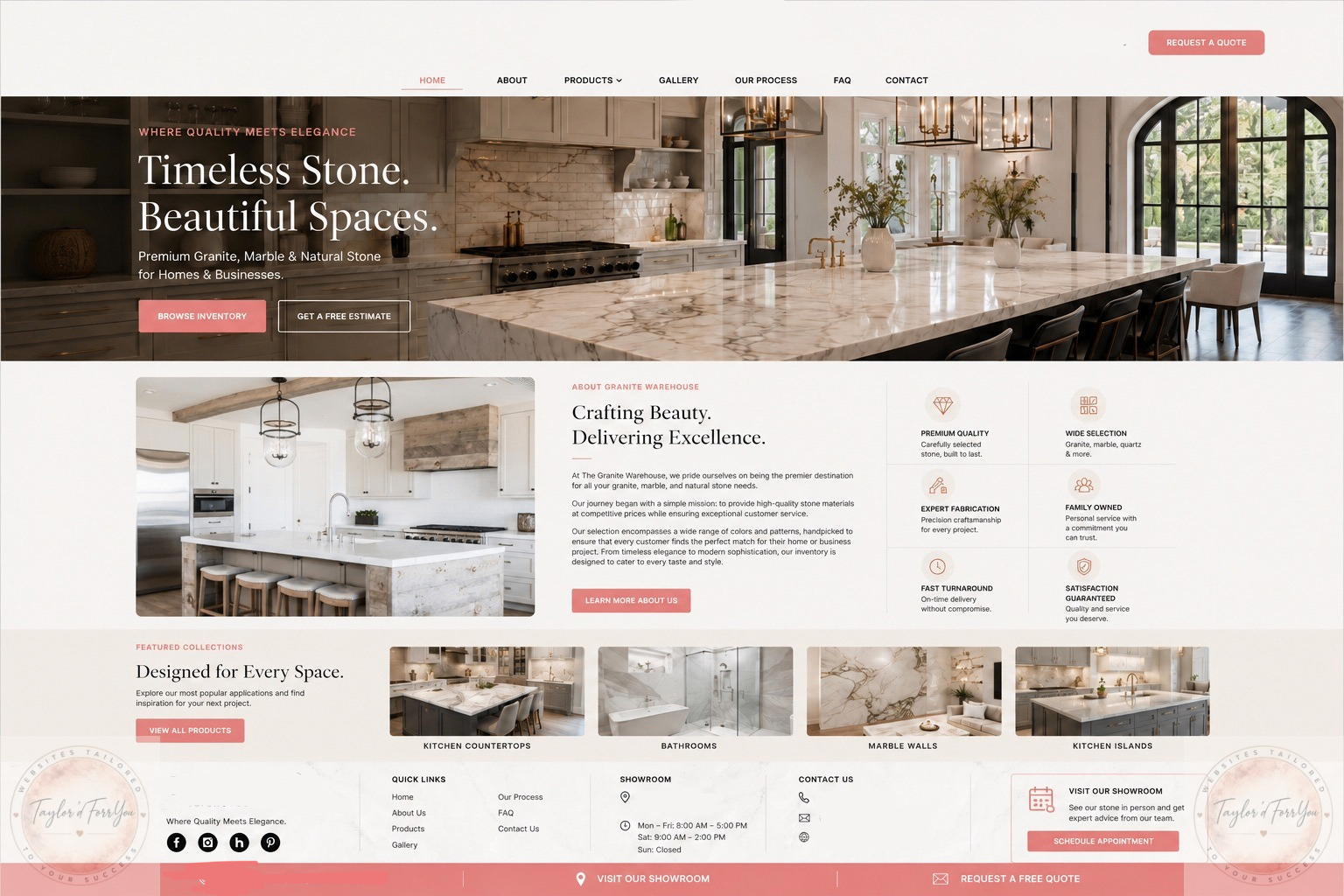 Stone & Countertops website concept