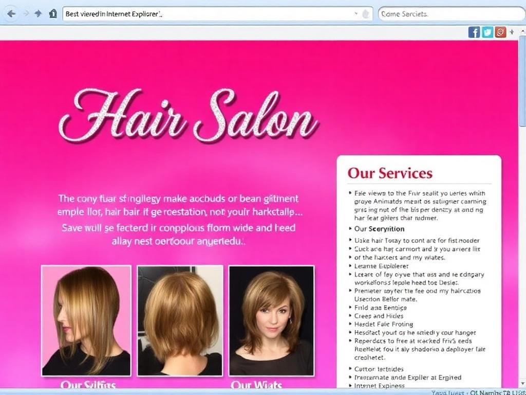 Luxe Hair Studio before redesign